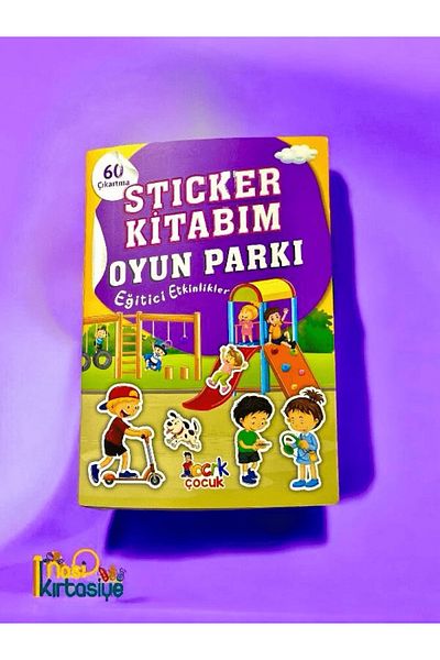 Nasip Kırtasiye Sticker My Activity Book Playground Themed Educational Activity Book Preschool Book with 60 Stickers