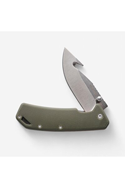 Decathlon Solognac Katlanır Avcı Bıçağı - Yeşil - Paslanmaz Çelik - Axis 80