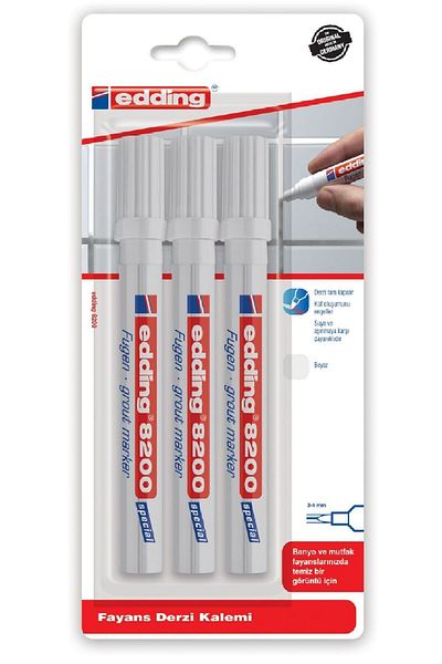 Edding 8200 Tile Joint Pen 3 Pack White