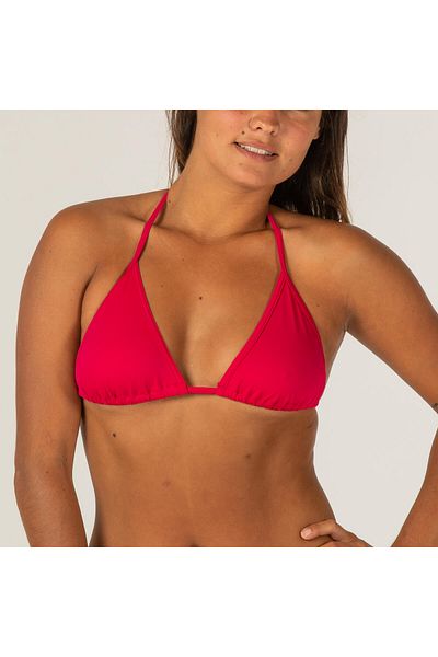 Decathlon Women's Red Triangle Bikini Top Mae Marke