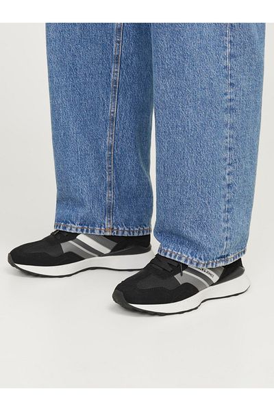 Jack & Jones Contrast Striped Panel Lace-Up Sneakers
