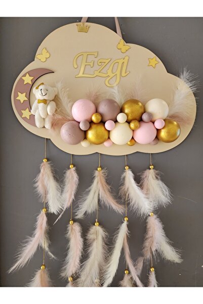 HD Different Kapı Süsü Ahşap Bulut Kapısüsü Bebek Odası Isimlik Strafor Toplu