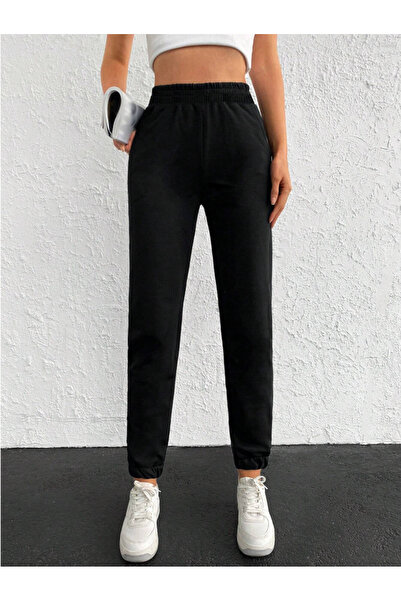 yx yustex sport Μαύρο Unisex Φαρδύ Παντελόνι Jogger που απομακρύνει τον ιδρώτα