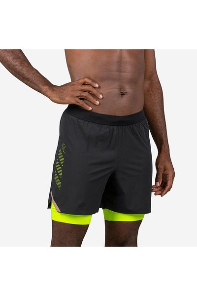 Decathlon Ανδρικό σορτς μαγιό Nabaiji Jammer - Μαύρο / Κόκκινο / Μπεζ - 500 Fiti