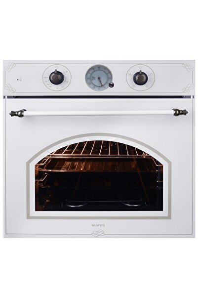 KUMTEL Rustik Beyaz Cam Ankastre Fırın B66-sf2(At)(4pro)