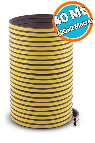 NZB Brown Door Window Tape Wick Adhesive Cold Insulation 20x2=40 Mt
