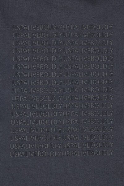 U.S. Polo Assn. Антрацитен суичър с качулка за момче 50270728-VR006