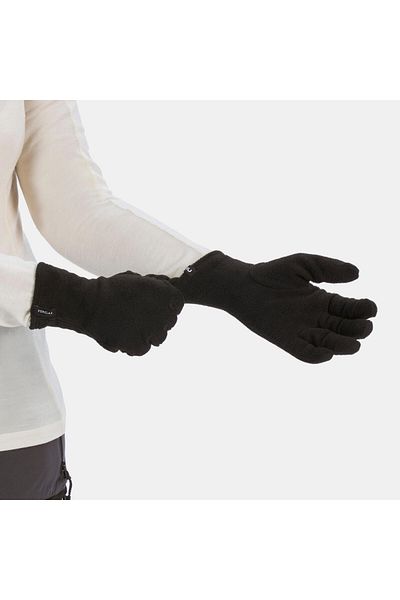 Decathlon Outdoor Trekking Fleece Underwear Gloves - Black - Mt100