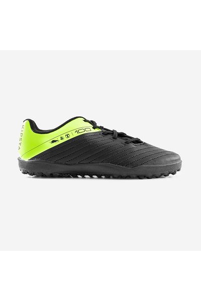 Decathlon حذاء Kipsta Kids Astroturf Field / حذاء كرة القدم - أسود / أصفر - 100 Turf