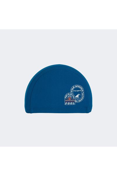 Decathlon Nabaiji Swimming Cap - Printed Fabric - Size S - Blue