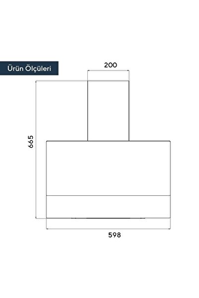 KUMTEL Rustik Beyaz Cam Davlumbaz Da6-835