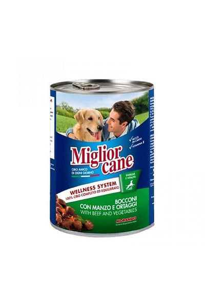 Miglior Chunks with Beef and Vegetables Wet Dog Food, 405 g, Pack of 12