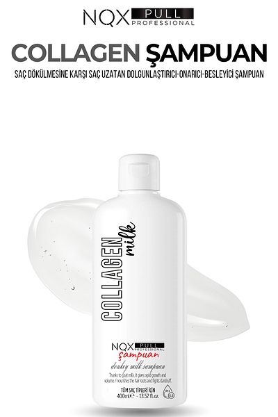 NQX PULL Shampoo Collagen and Keratin Anti-Hair Loss Fast Hair Growth Plumping Repair Nourishing