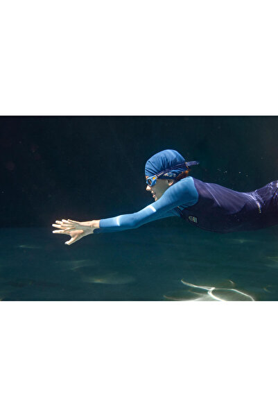 Decathlon Шапочка для басейну Nabaiji - принтована тканина - розмір S - синій