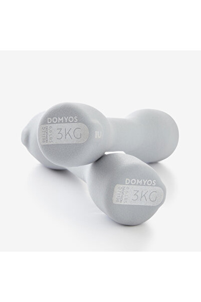 Decathlon Domyos Fitness Dambılı - 2×3 Kg - Gri - Easy