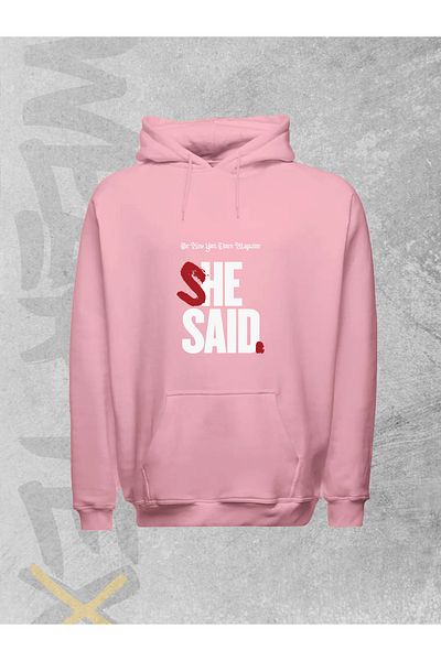 WEARTEX Unisex She Said Printed Hooded Sweatshirt