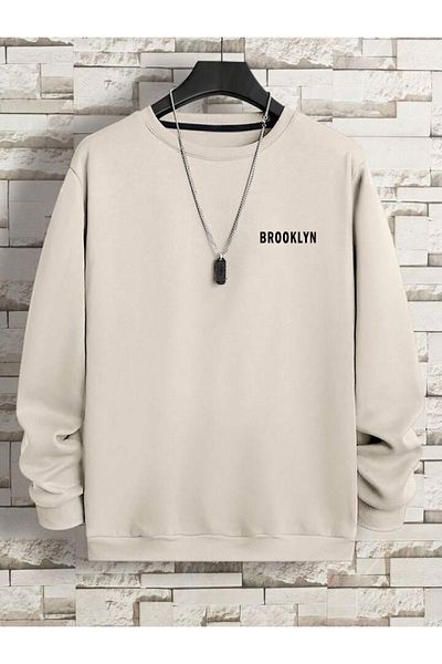 FAVORİST Brooklyn Minimal Text Printed Oversize Unisex (Φούτερ)