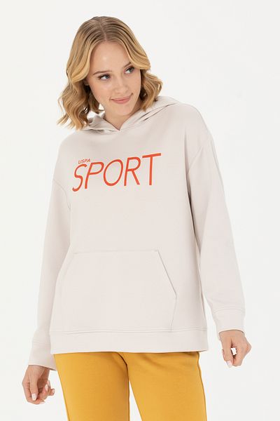 U.S. Polo Assn. Women's Stone Hooded Sweatshirt 50271612-Vr049