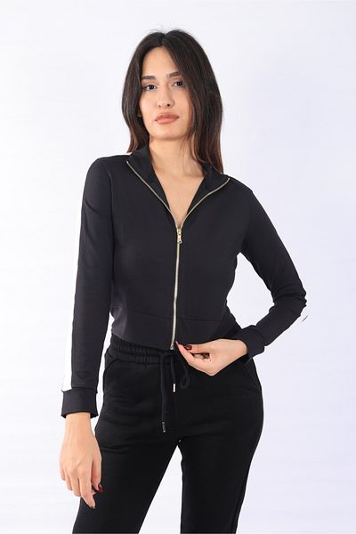 NEVEGE BUTİK JACHETĂ CROP PENTRU FEMEI, MODAL, țesătură cu dungi