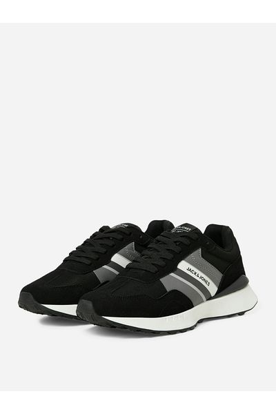 Jack & Jones Contrast Striped Panel Lace-Up Sneakers