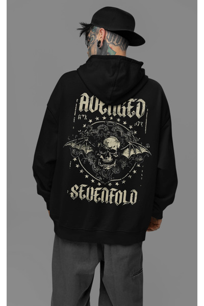 SEVBANO Avenged Sevenfold Printed Unisex Oversize Rock Metal Music Band Hoodie