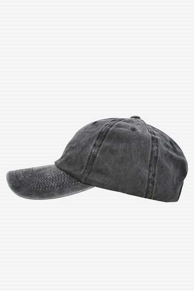 Külah Antique Textured Cotton Cap - Black