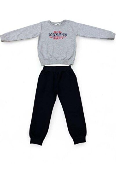 Zekids Boy's Stay Strong Written Tracksuit Set
