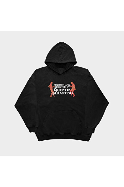 SVART WEAR Written and Directed by Quentin Tarantino Tasarımlı Siyah Oversize Sweatshirt