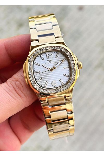 FERRO Waterproof Steel Case Steel Cord Women's Wristwatch