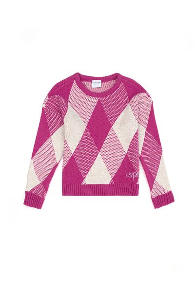 U.S. Polo Assn. Pulover violet pentru fete 50271890 -VR037
