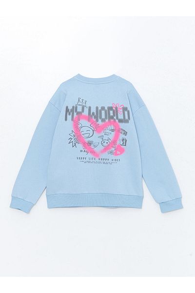 LC Waikiki Dickes Mädchen-Sweatshirt mit Rundhalsausschnitt – W4cl51z4