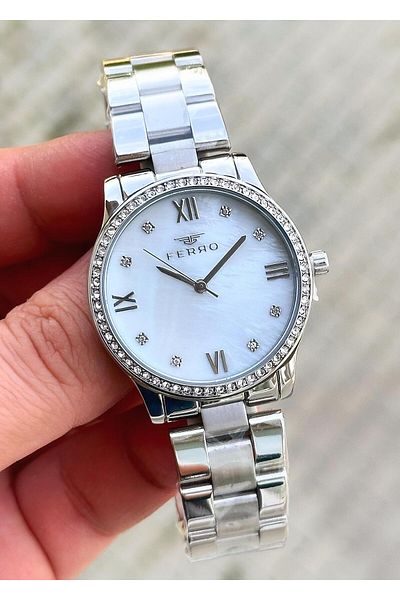 FERRO Waterproof Steel Case Steel Cord Women's Wristwatch