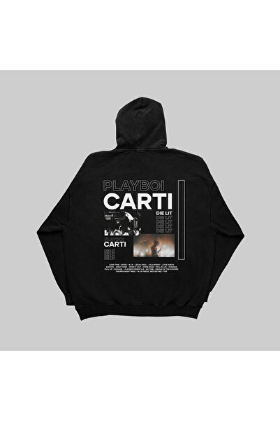SVART WEAR بلاي بوي كارتي - سويت شيرت أسود كبير الحجم بتصميم Die Lit