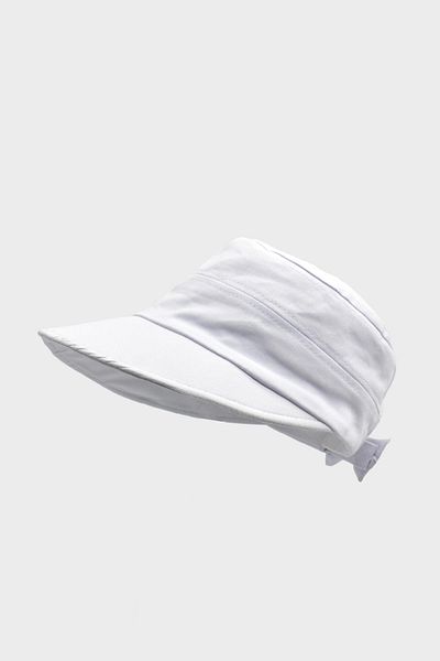 Külah Women's Sunscreen Wide Brim Cotton Hat - White