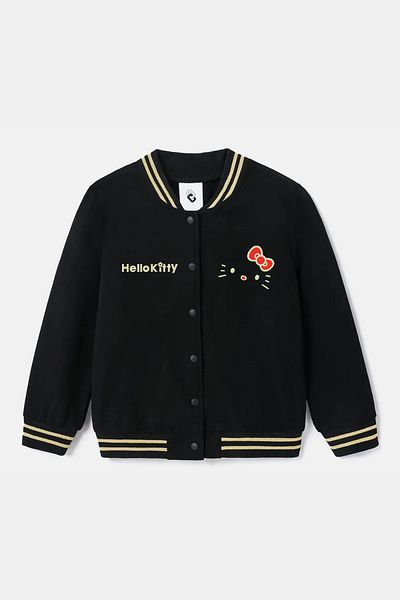 FEEL STYLE Детско колежанско яке с щампа Hello Kitty отпред и отзад