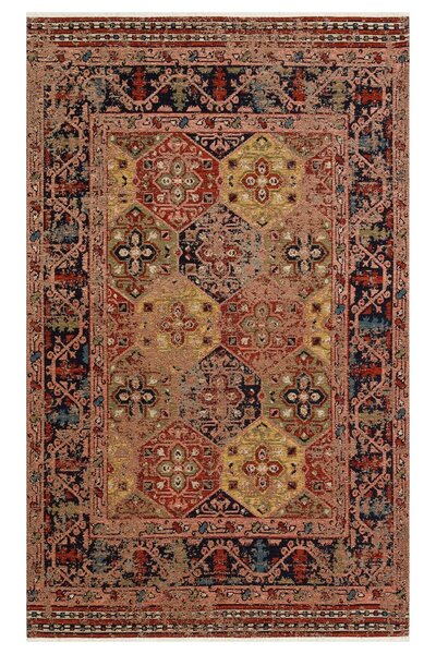 Eko Halı ANADOLU KILIM AND 01 MULTY Geleneksel Anadolu Motifli Yıkanabilir Ka...