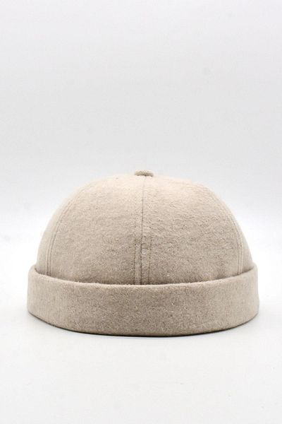 Külah Women's Short Wool Ecru Docker Beret
