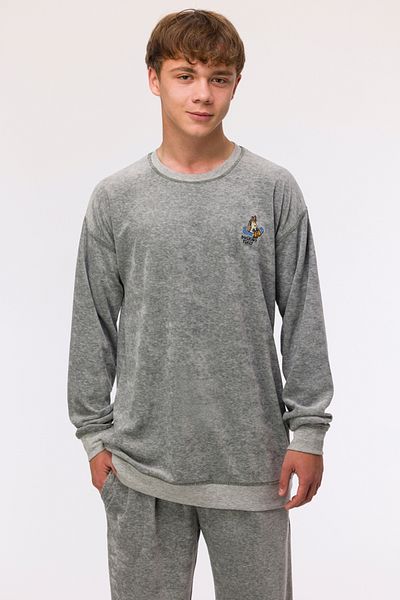 Woody Πιτζάμες για αγόρι 10-16 ετών-Qrm - 128-Grey Melange