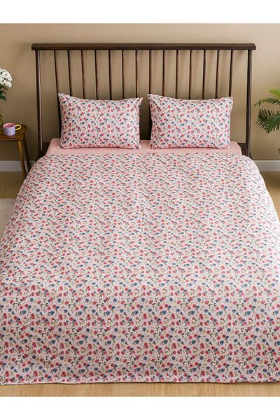 LC Waikiki Lcw Floral Patterned Double Duvet Cover Set