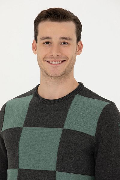 U.S. Polo Assn. Men's Anthracite Melange Sweater 50271031 -Vr081