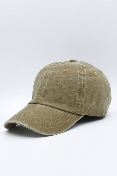 Külah Distressed Fabric Cotton Khaki Women's Hat Cap