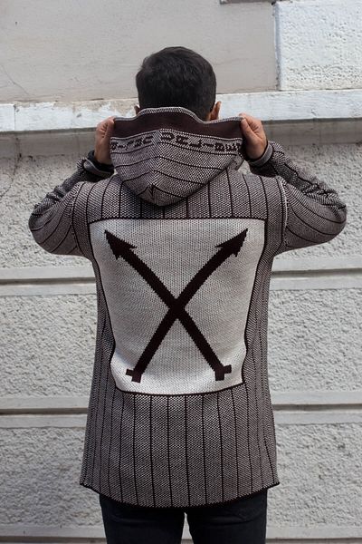 Valiberta Brown Men's Archer Poncho Cardigan