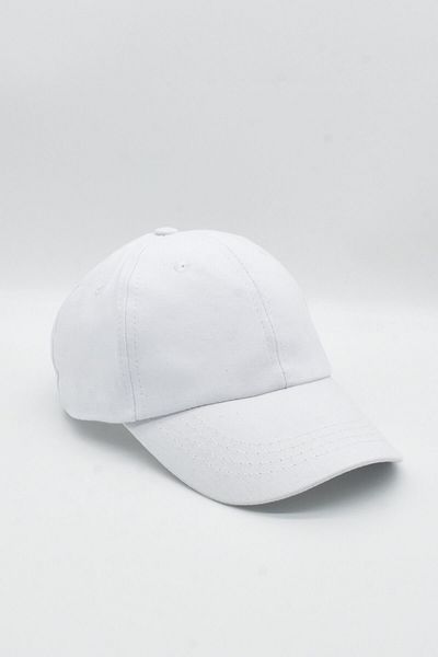 Külah Women's 100% Cotton White Cap Baseball Cap