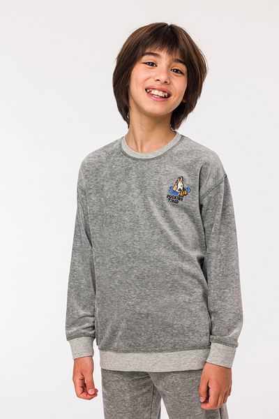 Woody 2-8 Years Boy's Pajamas-Qrm - 128-Grey Melange