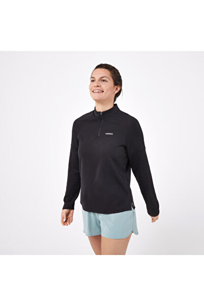 Decathlon Kuikma Women's Long Sleeve Thermal Tennis T-Shirt - Black - Tts ml Th