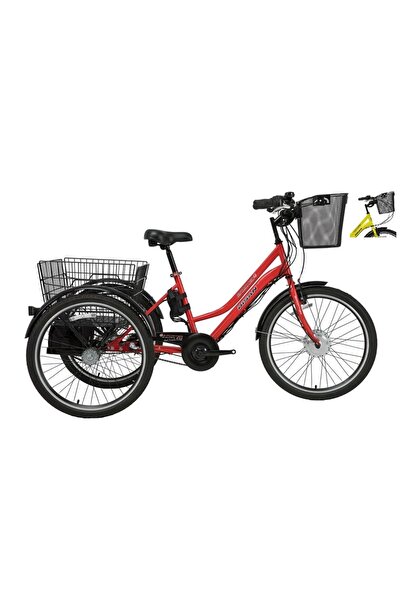 Bisan BİSAN e-PORTER UNISEX ÜÇ TEKERLİ ELEKTRİKLİ BİSİKLET 44CM V 24 JANT 3 VİTES SARI BEYAZ