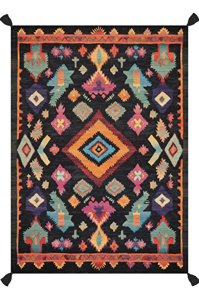 Rugs Modern Halı Nora Art 07 Etnik Püsküllü  Pastel Renkli Dokuma Taban Dekoratif Salon Halısı