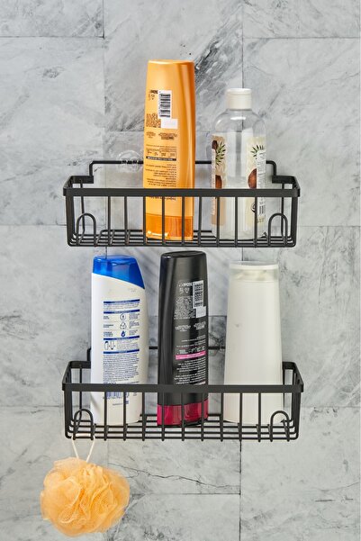 Cooker 2'li Stickerli Paslanmaz Çelik Banyo Rafı