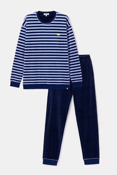 Woody Ανδρικές πιτζάμες Qrm - 929-Striped Blue