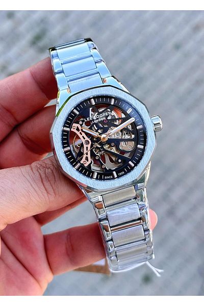 Lee Cooper Men's Wristwatch - Automatic Movement, Steel Case and Cord